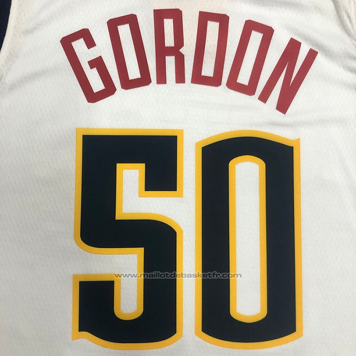 Maillot Denver Nuggets Aaron Gordon #50 Association 2021 Blanc